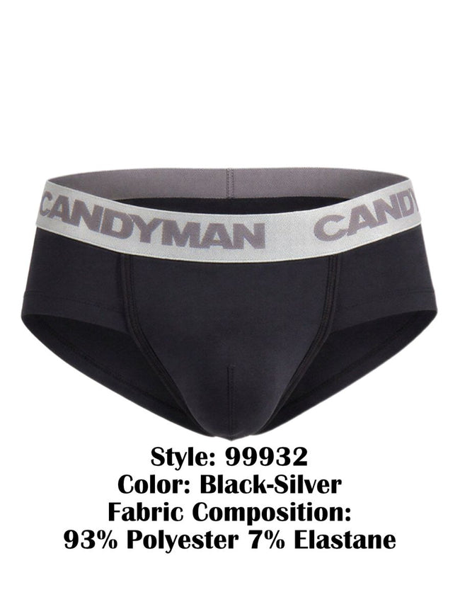 CandyMan 99932 Men's Underwear Sleek Contour Briefs Color Black