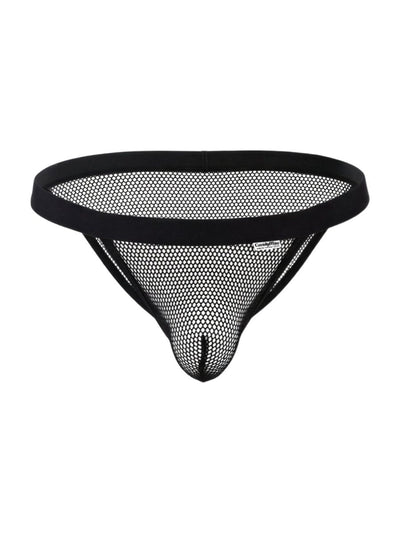 CandyMan 99933 Men's Underwear Seductive Mesh Bikini Color Black Mesh