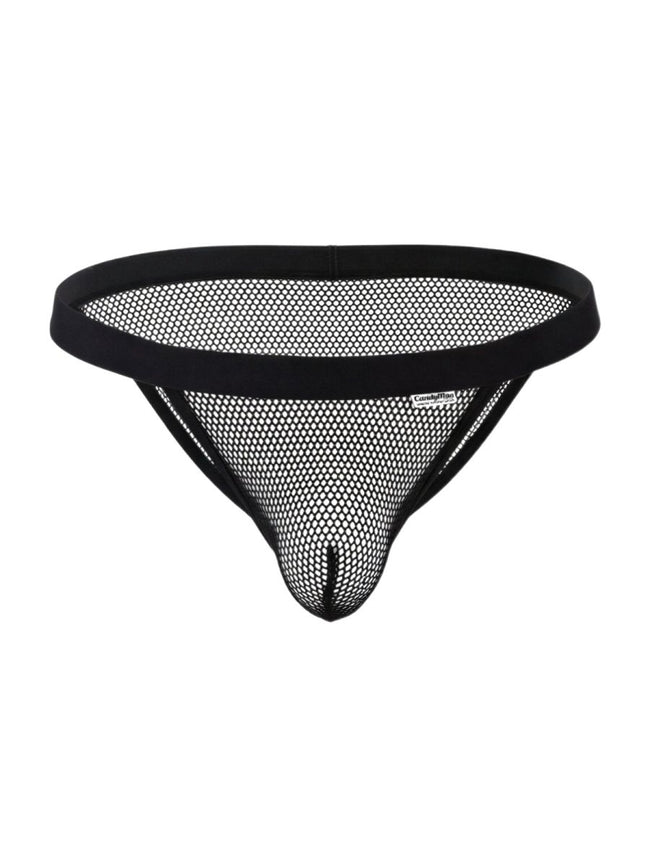 CandyMan 99933 Men's Underwear Seductive Mesh Bikini Color Black Mesh