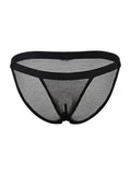 CandyMan 99933 Men's Underwear Seductive Mesh Bikini Color Black Mesh