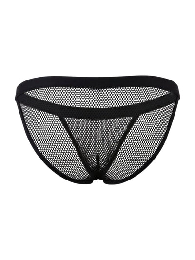 CandyMan 99933 Men's Underwear Seductive Mesh Bikini Color Black Mesh