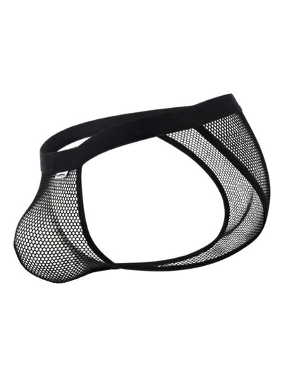 CandyMan 99933 Men's Underwear Seductive Mesh Bikini Color Black Mesh