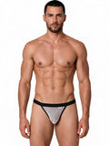 CandyMan 99933 Men's Underwear Seductive Mesh Bikini Color White Mesh