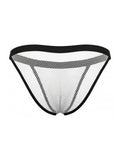 CandyMan 99933 Men's Underwear Seductive Mesh Bikini Color White Mesh