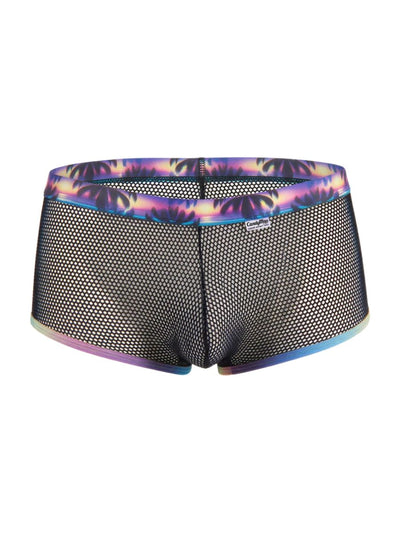 CandyMan 99934 Men's Underwear Breathable Mesh Tropical Trunks Color Black