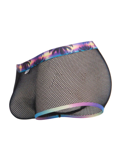 CandyMan 99934 Men's Underwear Breathable Mesh Tropical Trunks Color Black