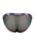 CandyMan 99935 Men's Underwear Tropical Mesh Low Rise Briefs Color Black