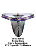 CandyMan 99936 Men's Underwear Tropical Palm Print Thongs Color Black