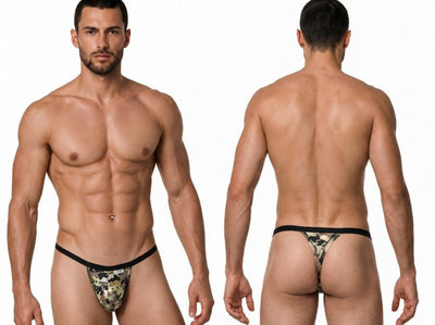 CandyMan 99939 Men's Underwear Minimalist Low Rise Micro Thong Color Camo