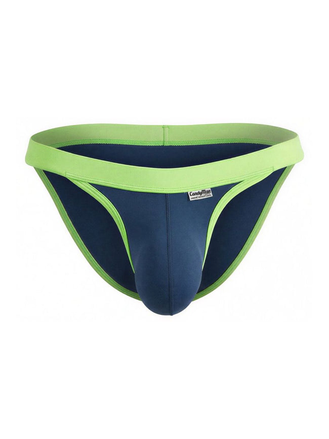 CandyMan 99941 Men's Underwear Bikini Athletic Low Rise Brief Color Navy