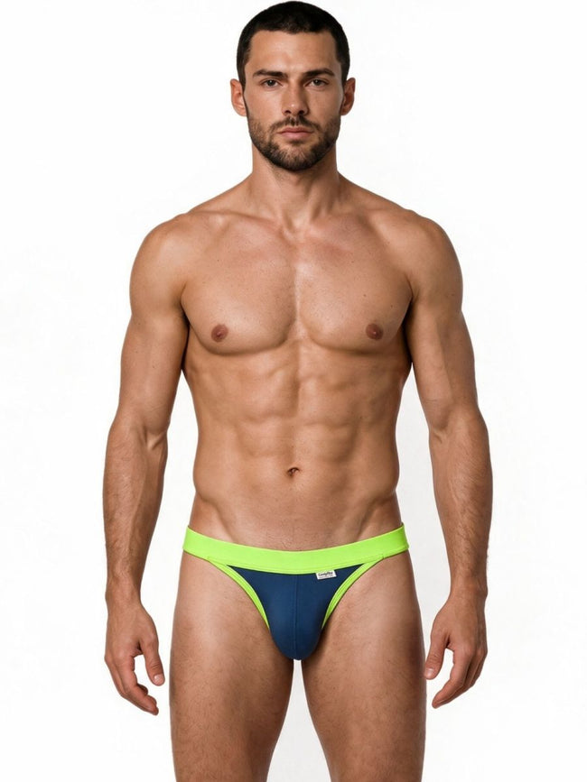 CandyMan 99942 Men's Underwear Sporty Athletic Thong Color Navy