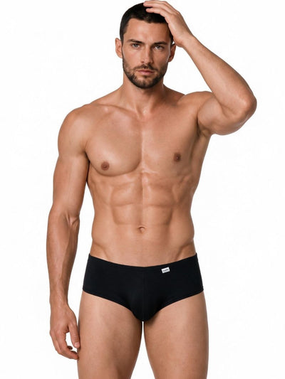 CandyMan 99943 Men's Underwear Sleek Low Rise Trunks Color Black