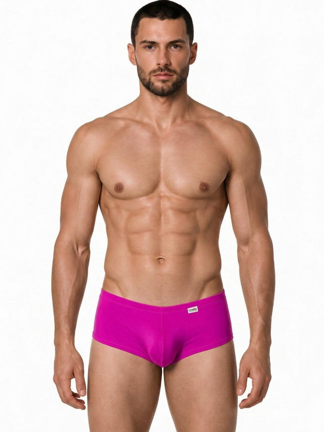 CandyMan 99943 Men's Underwear Sleek Low Rise Trunks Color Magenta