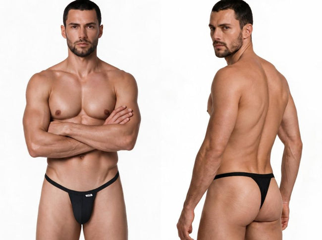 CandyMan 99948 Men's Underwear Sleek Minimalist Thongs Color Black