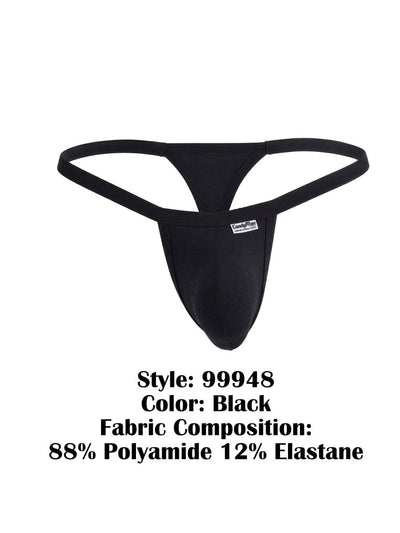 CandyMan 99948 Men's Underwear Sleek Minimalist Thongs Color Black
