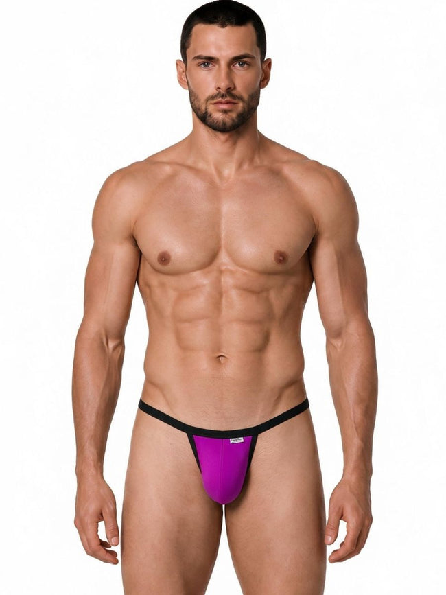 CandyMan 99948 Men's Underwear Sleek Minimalist Thongs Color Magenta