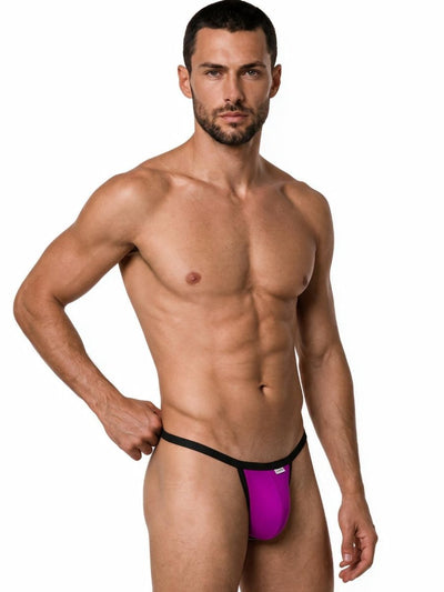 CandyMan 99948 Men's Underwear Sleek Minimalist Thongs Color Magenta