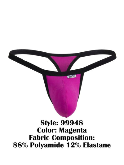 CandyMan 99948 Men's Underwear Sleek Minimalist Thongs Color Magenta