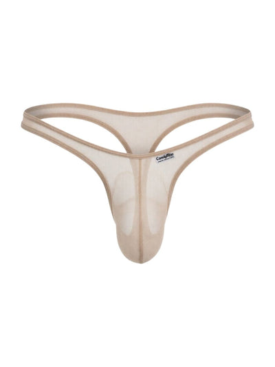 CandyMan 99954 Men's Underwear Sheer Mesh Thongs Color Beige Mesh