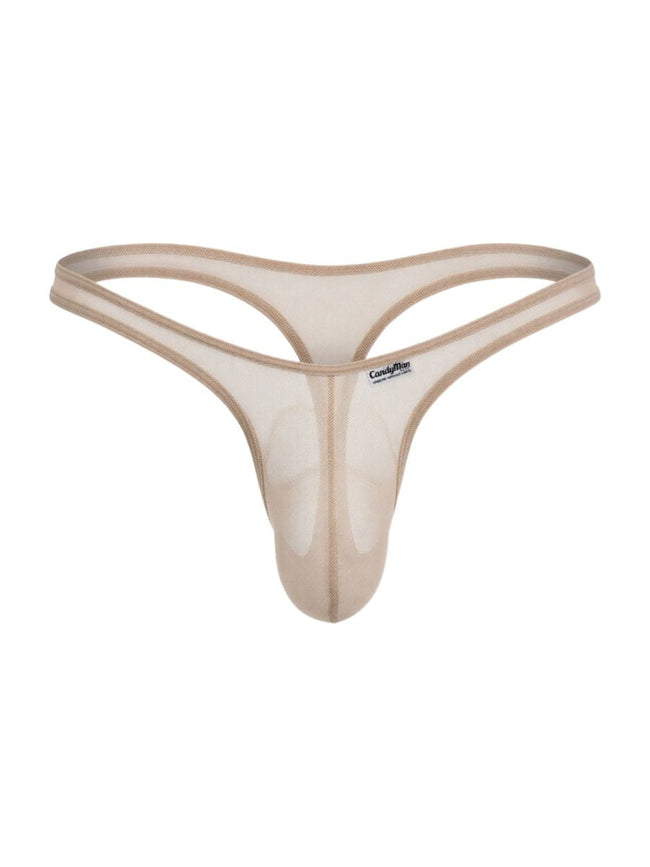 CandyMan 99954 Men's Underwear Sheer Mesh Thongs Color Beige Mesh