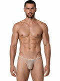 CandyMan 99954 Men's Underwear Sheer Mesh Thongs Color Beige Mesh