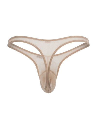 CandyMan 99954 Men's Underwear Sheer Mesh Thongs Color Beige Mesh