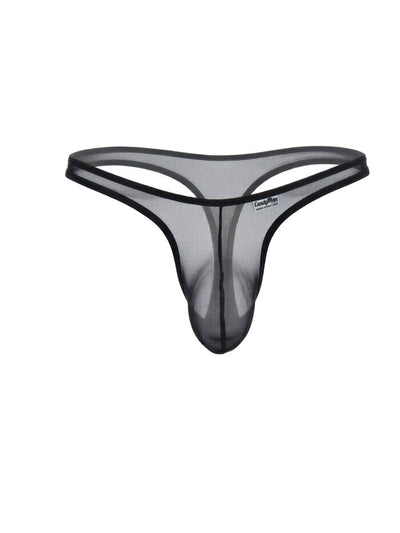 CandyMan 99954 Men's Underwear Sheer Mesh Thongs Color Black Mesh
