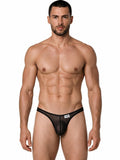 CandyMan 99954 Men's Underwear Sheer Mesh Thongs Color Black Mesh