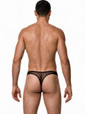 CandyMan 99954 Men's Underwear Sheer Mesh Thongs Color Black Mesh