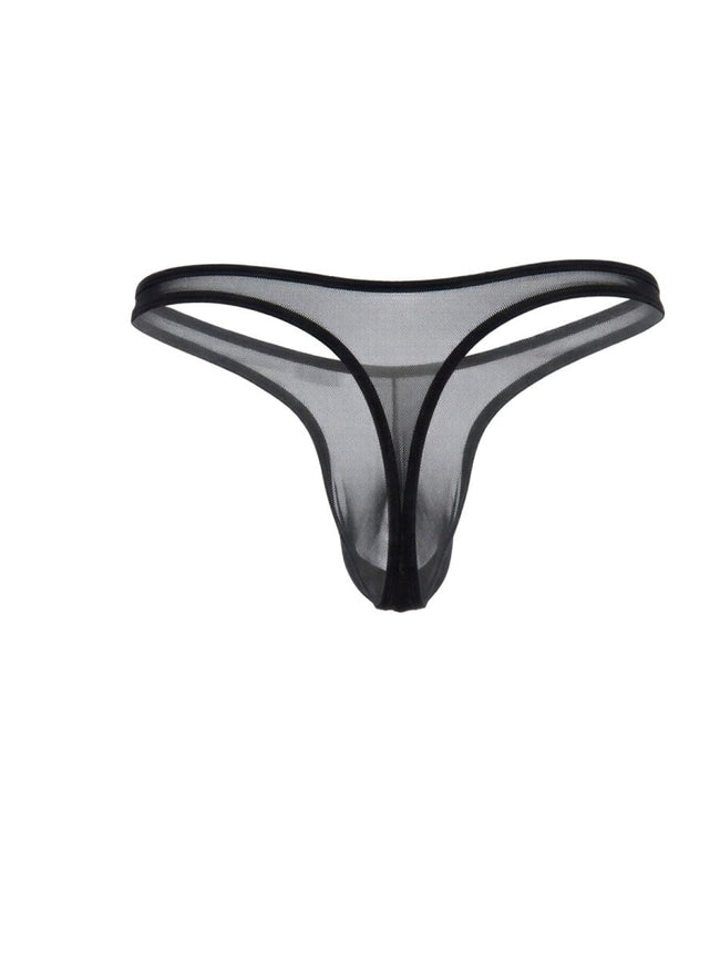CandyMan 99954 Men's Underwear Sheer Mesh Thongs Color Black Mesh