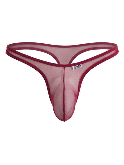 CandyMan 99954 Thongs Color Burgundy Mesh