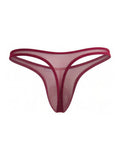 CandyMan 99954 Men's Underwear Sheer Mesh Thongs Color Burgundy Mesh