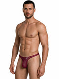 CandyMan 99954 Men's Underwear Sheer Mesh Thongs Color Burgundy Mesh