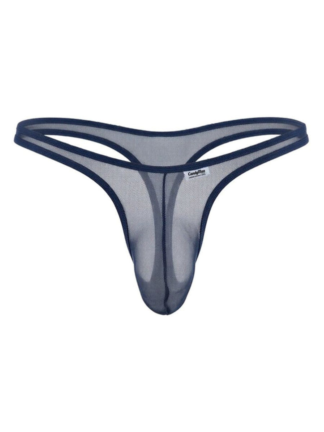 CandyMan 99954 Men's Underwear Sheer Mesh Thongs Color Navy Mesh