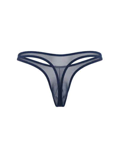 CandyMan 99954 Men's Underwear Sheer Mesh Thongs Color Navy Mesh