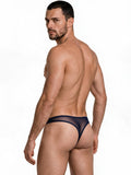CandyMan 99954 Men's Underwear Sheer Mesh Thongs Color Navy Mesh