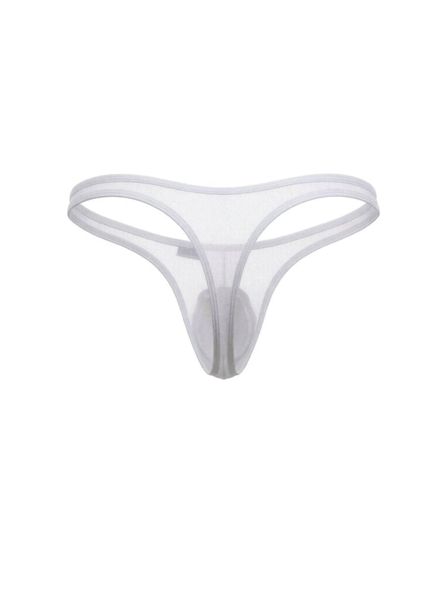CandyMan 99954 Men's Underwear Sheer Mesh Thongs Color White Mesh