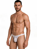 CandyMan 99954 Men's Underwear Sheer Mesh Thongs Color White Mesh