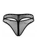 CandyMan 99963 Men's Underwear Fishnet Breathable Thong Color Black