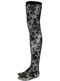 CandyMan 99968 Men's Underwear Seductive Lace Thigh Highs Color Black