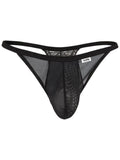 CandyMan 99969 Men's Underwear Mesh Lace Seductive Thongs Color Black