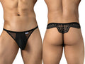CandyMan 99969 Men's Underwear Mesh Lace Seductive Thongs Color Black