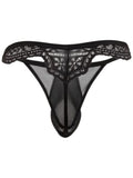 CandyMan 99969 Men's Underwear Mesh Lace Seductive Thongs Color Black
