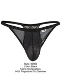 CandyMan 99969 Men's Underwear Mesh Lace Seductive Thongs Color Black