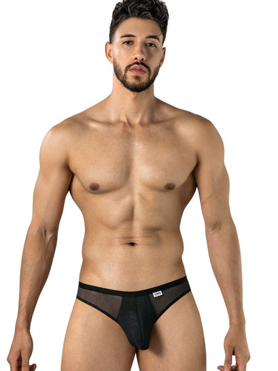 CandyMan 99971 Men's Underwear Seductive Mesh Lace Thongs Color Black