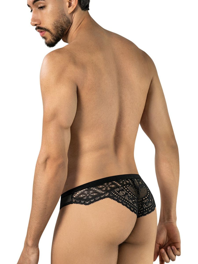 CandyMan 99971 Men's Underwear Seductive Mesh Lace Thongs Color Black
