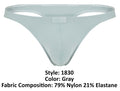 Clever 1830 Desirable Thongs Color Gray