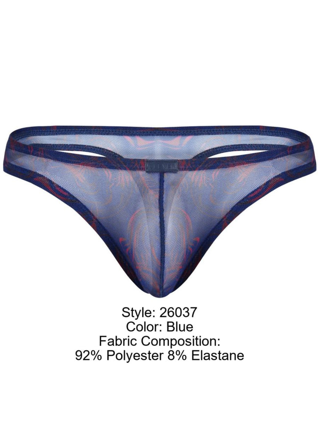 Clever 26037 Experience Bold Sensuality with the Clever 26037 Calipso Thongs in Blue Color Blue