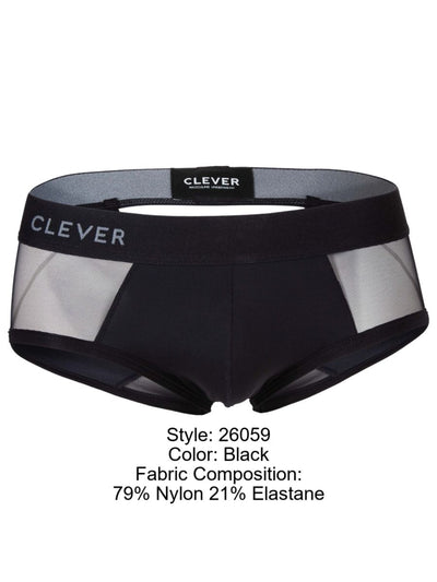 Clever 26059 Tanatos Briefs in Bold Black Color Black