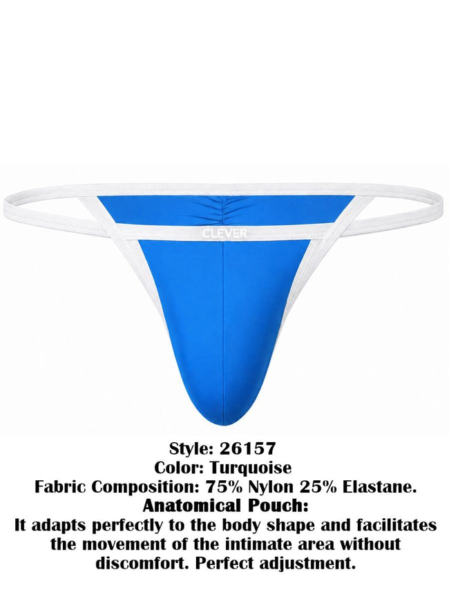 Clever Moda 26157 Men's Underwear Boreas Briefs Color Turquoise